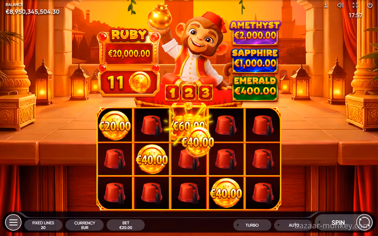 Bazaar Monkey bonus feature